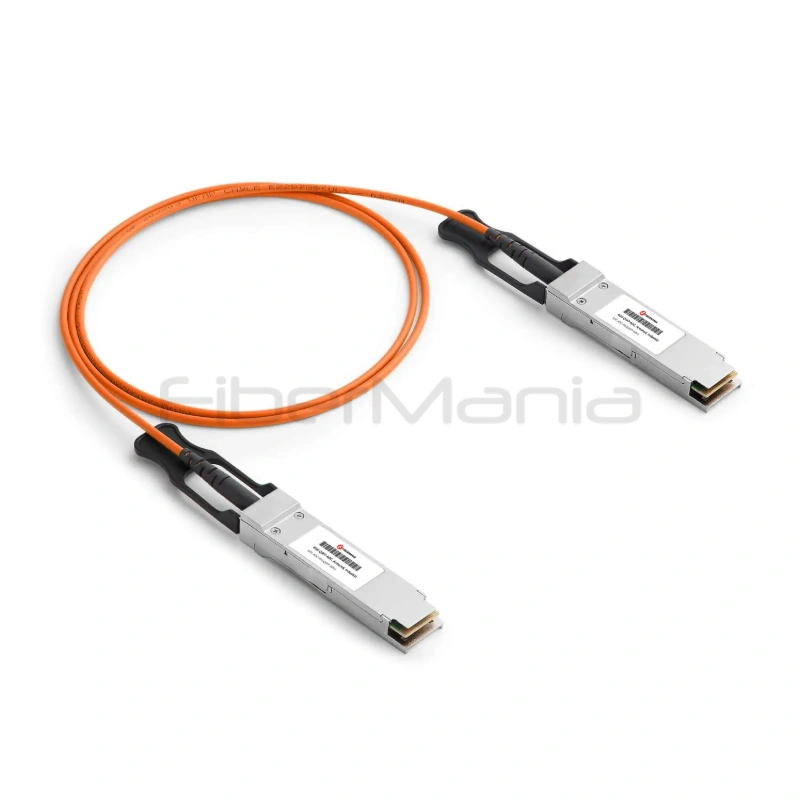 40G QSFP+ Armored Active Optical Cable (AOC), Industrial-Grade, 850nm, OM2/OM3