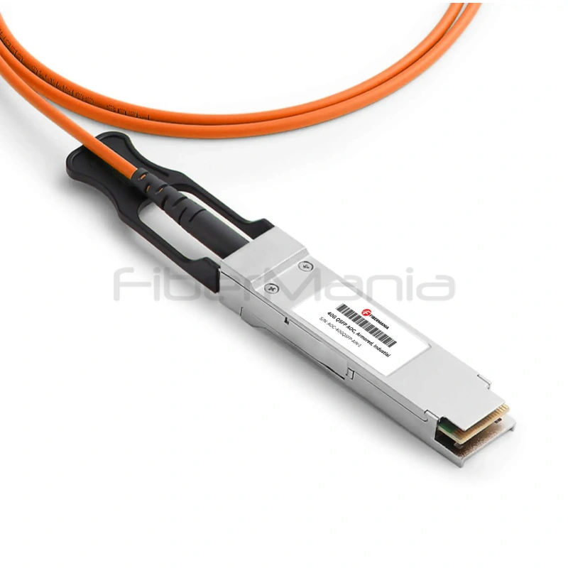 40G QSFP+ Active Optical Cable (AOC), Armored, Industrial-Grade - Image 2