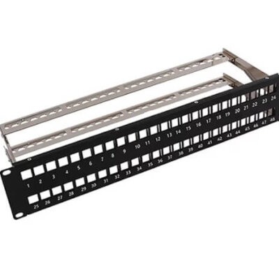 19-Inch 2U STP 48-Port Blank Patch Panel