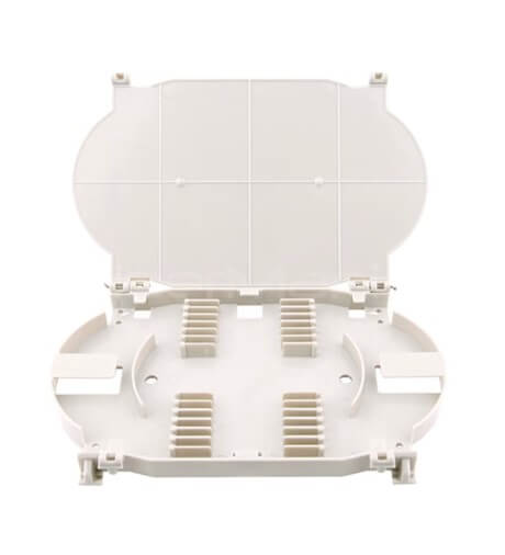 Fiber Optic Splice Organizer Tray, 24 Fibers, White, ABS