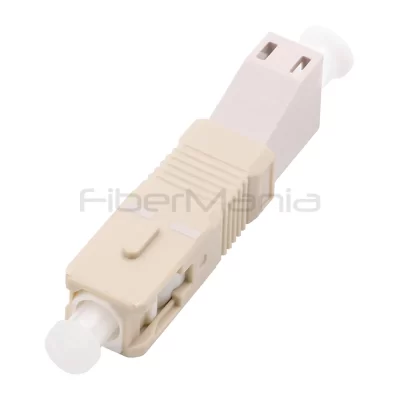 SC Male-LC Female OM2 50/125 Multimode Simplex Fiber Optic Adapter Beige