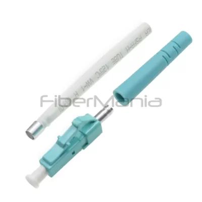 LC Simplex Connector, Multimode OM3, Aqua Housing, 2.0mm Boot