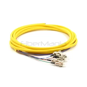 FC/UPC 6 Cores Fan-out Single Mode Fiber Optic Pigtail