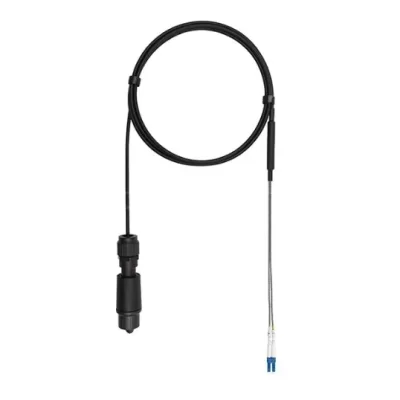FPM DLC to LC/UPC 2-core OS2 9/125 TPU 4.8mm waterproof patch cord