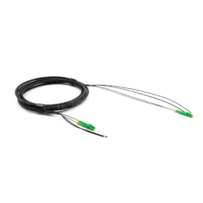 FTTA CPRI LC/APC to LC/APC 2-core OS2 single-mode fiber patch cord with metal housing and LSZH jacket