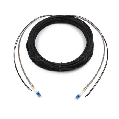 FTTA CPRI armored LC/UPC to LC/UPC 2-core OS2 single-mode fiber patch cord with LSZH jacket