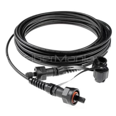 ODVA MPO to ODVA MPO Armored Patch Cord, 24-Core OM4 50/125, LSZH 7.0mm, 10M