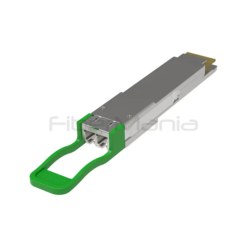 FiberMania 400G QSFP-DD LR4 10km CWDM4 LC duplex single-mode optical transceiver.