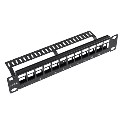 10” 1U Blank Patch Panel 12 Ports