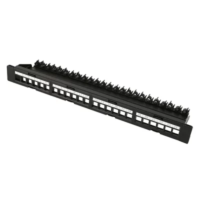 19” 1U UTP Modular Blank Patch Panel 24 Ports