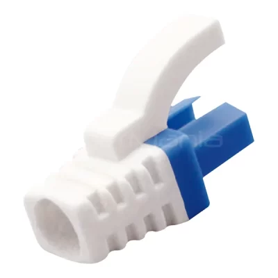 RJ45 Strain Relief Boot White/Blue
