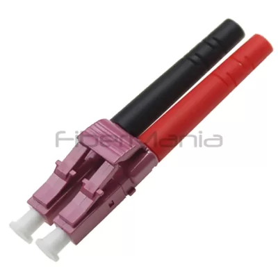 LC Duplex Connector, Multimode OM4, Magenta Housing, 3.0mm Boot
