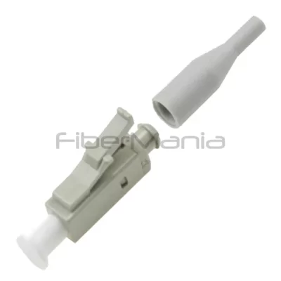 LC Simplex Connector, Multimode, Beige Housing, 0.9mm Boot