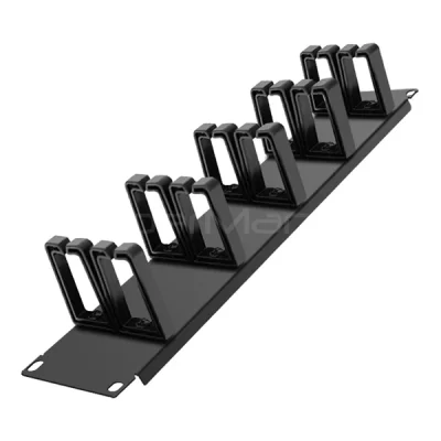 19'' 2U Cable Management, With 10 Plastic Rings