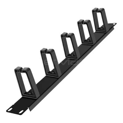19'' 1U Cable Management, With 5 Plastic Rings