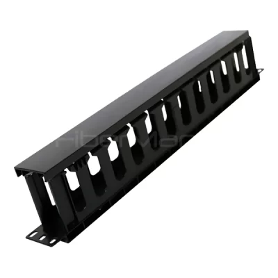 19'' 1U Cable Management, Single Side, With Cover, Plastic