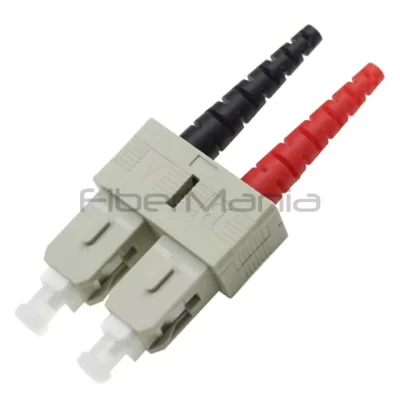 SC Duplex Connector, Multimode, Beige Housing, 3.0mm Boot