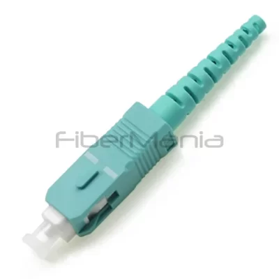 SC Connector, OM3, Aqua Housing, 2.0mm Boot