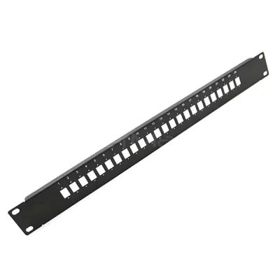 1U 19'' Blank Fiber Optic Adapter Panel, SC Simplex Type, 24 Ports