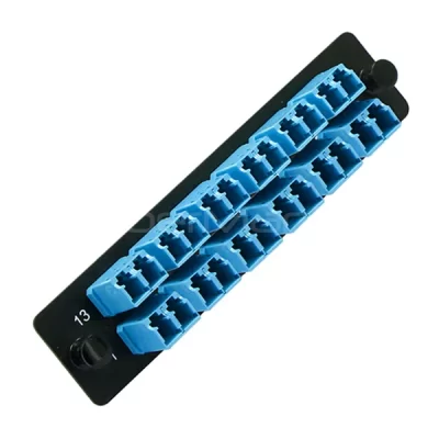 LC Adapter Panel 12 Ports, Loaded With LC Duplex Flangeless Single Mode Adapters