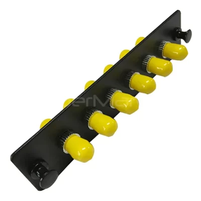 ST Adapter Panel, 6 Ports, Loaded w/6 ST Single Mode Adapter