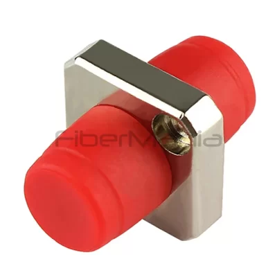 FC-FC Single Mode Metal Fiber Optic Adapter, Square Simplex