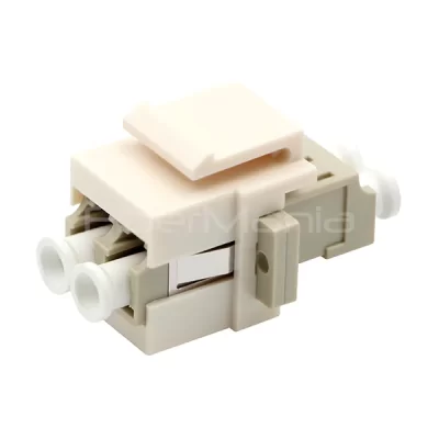 LC to LC Multimode Duplex Fiber Optic Keystone Coupler White