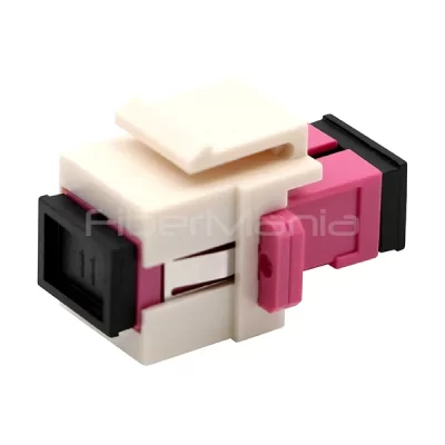 SC to SC OM4 Multimode Simplex Fiber Optic Keystone Coupler