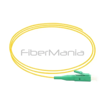 LC/APC Simplex Fiber Optic Pigtail, Single Mode 9/125um, Yellow Jacket, 0.9mm, 1M