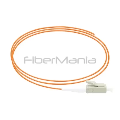 LC/UPC Simplex Fiber Optic Pigtail, Multimode 50/125um, Orange Jacket, 0.9mm, 1M