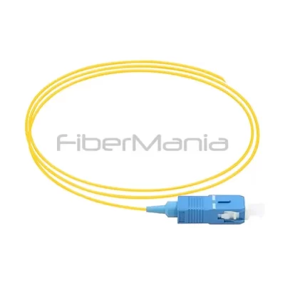 SC/UPC Simplex Fiber Optic Pigtail, Single Mode 9/125um, Yellow 0.9mm 1M