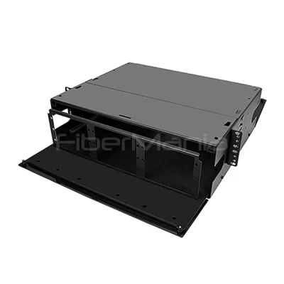 Fiber Optic Patch Panel 3U 19” Holds 9 LGX Adapter Panels, Rack Mount