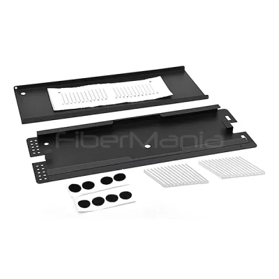 Aluminum Splice Tray 24 Cores with 2 Splice Modules, Black, 310x100x12mm