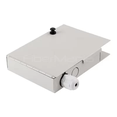 Fiber Optic Termination Box 4 Ports SC Simplex Metal Housing Indoor 140x130x36mm