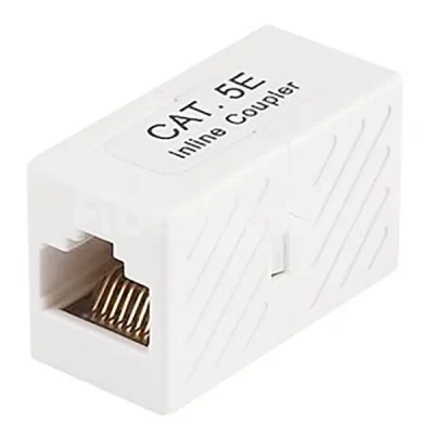 CAT.5E UTP Inline Coupler RJ45-RJ45, Block Type, White