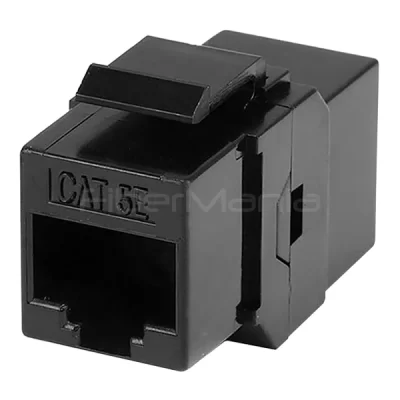 CAT.5E UTP Inline Coupler RJ45 to RJ45, Keystone Type, Black