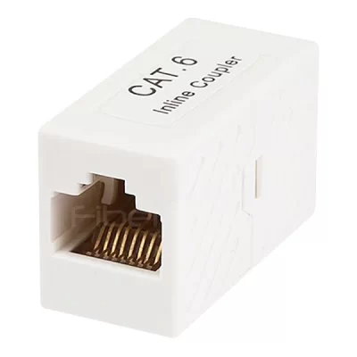 CAT.6 UTP Inline Coupler RJ45-RJ45, Block Type, White