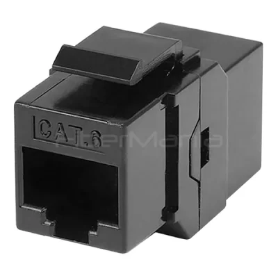 CAT.6 UTP Inline Coupler RJ45-RJ45, Keystone Type, Black