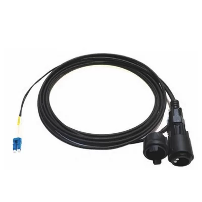 FTTA IP-FX LC/APC LC/APC Duplex Single Mode Patch Cord Black Jacket 3M