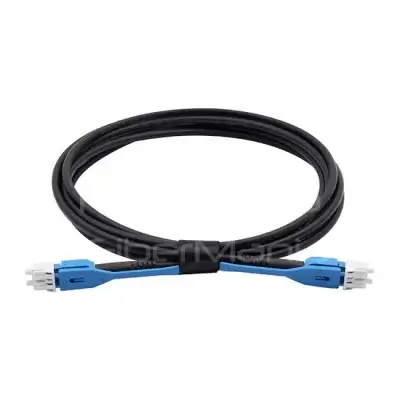 Industrial Grade Outdoor LC UPC Uniboot Duplex OS2 Fiber Patch Cable with Pull Tab and White LSZH Jacket