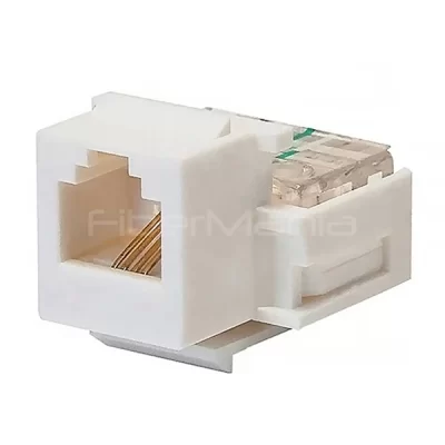 CAT.3 RJ11 6P4C Toolless Keystone Jack, White