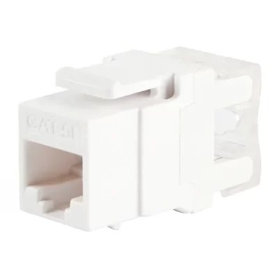 CAT.5E UTP Keystone Jack, 180 Degree, White