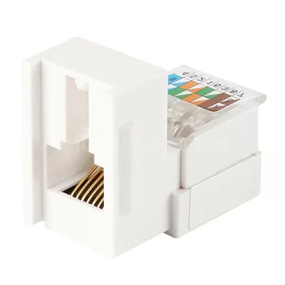 CAT.5E UTP Keystone Jack, Toolless Type, White