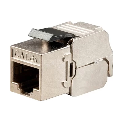 CAT.6A FTP Zinc Die-casting Toolless Keystone Jack, 180 Degree, Slim Type