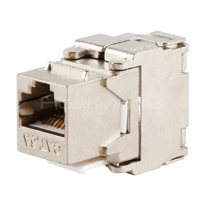 CAT.6A FTP Zinc Alloy Tool-less Keystone Jack, 180 Degree