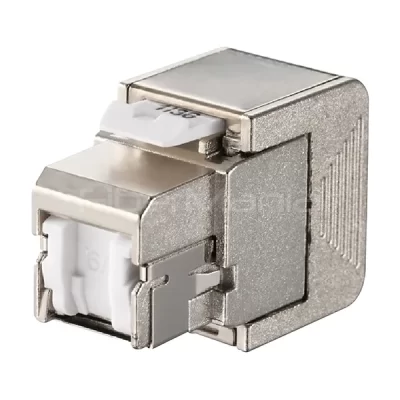 CAT.6A FTP Zinc Die-casting Toolless Keystone Jack With Shutter, 180 Degree