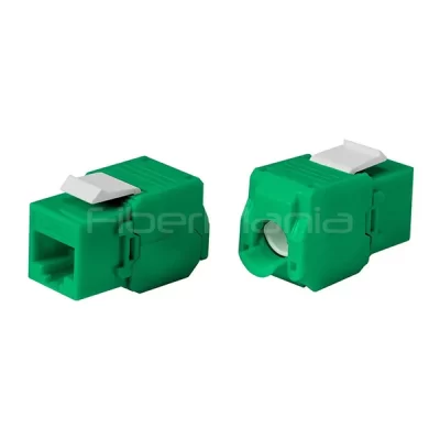 CAT.6 UTP Keystone Jack, 180 Degree, Slim Type, Green