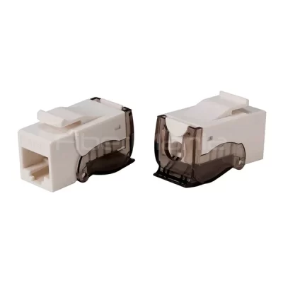 CAT.6 UTP Toolless Keystone Jack, 90 Degree Punch Down, White