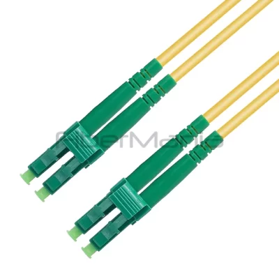 LC/APC-LC/APC Fiber Optic Patch Cable, Duplex 9/125 OS2 Single Mode OFNR, 3.0mm Yellow 3FT
