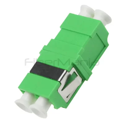 LC/APC-LC/APC Single Mode Duplex Plastic Fiber Optic Adapter No Flange